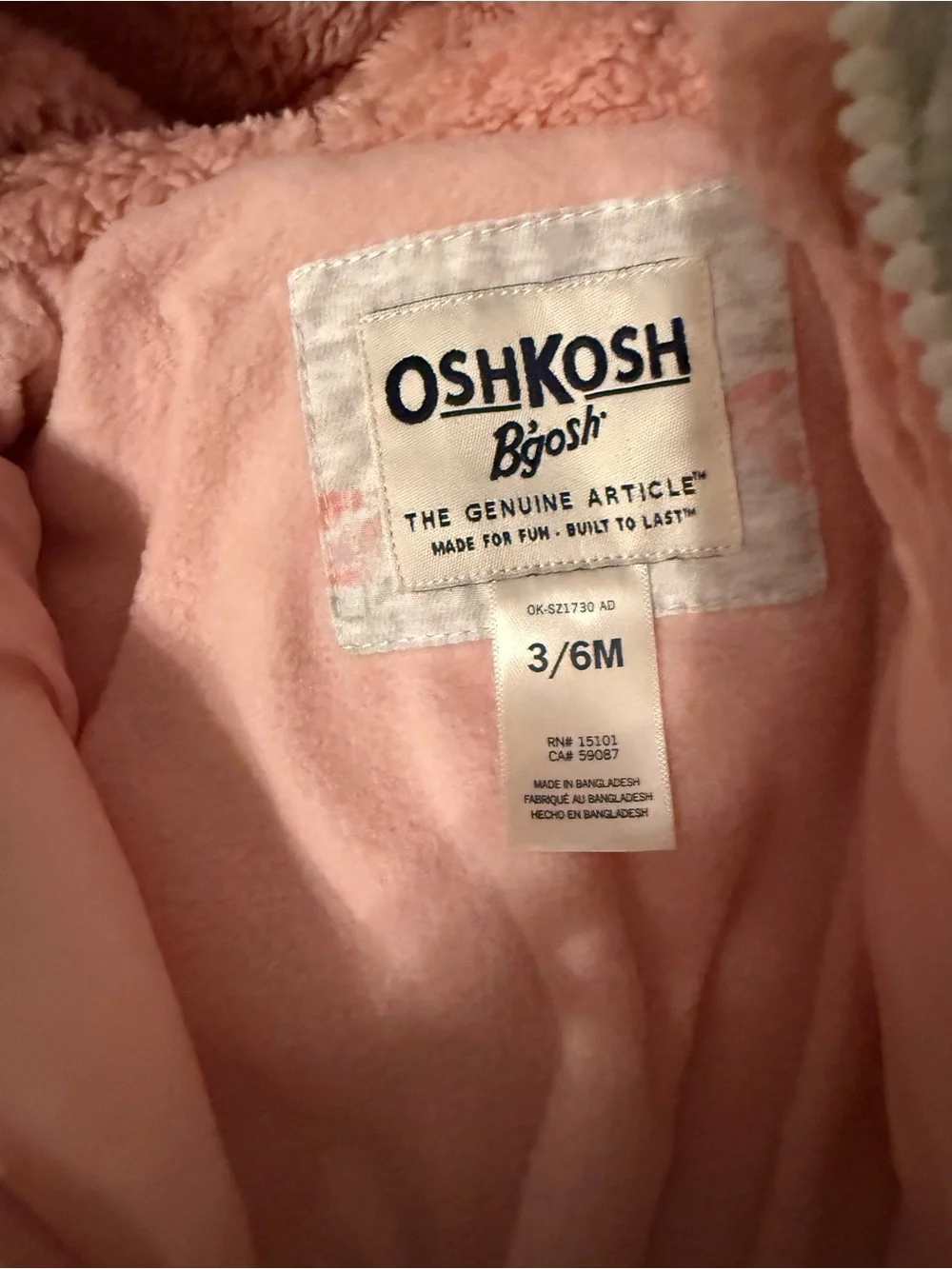 OshKosh Bgosh soft plush